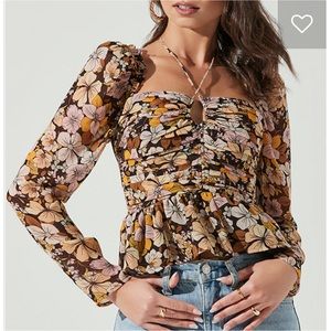 ASTR the label statement floral top